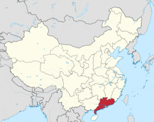 Guangdong region in China