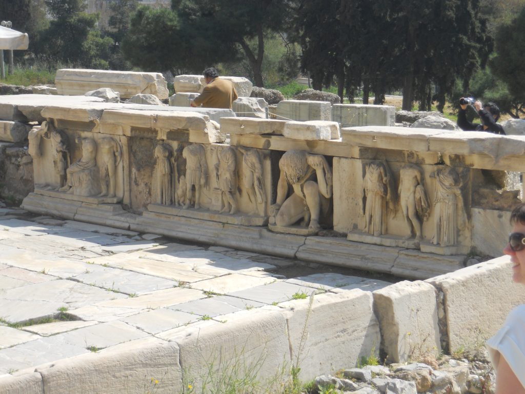 A bema in the Theater of Dionysus c. 500 AD, which was added after the theater's completion. 